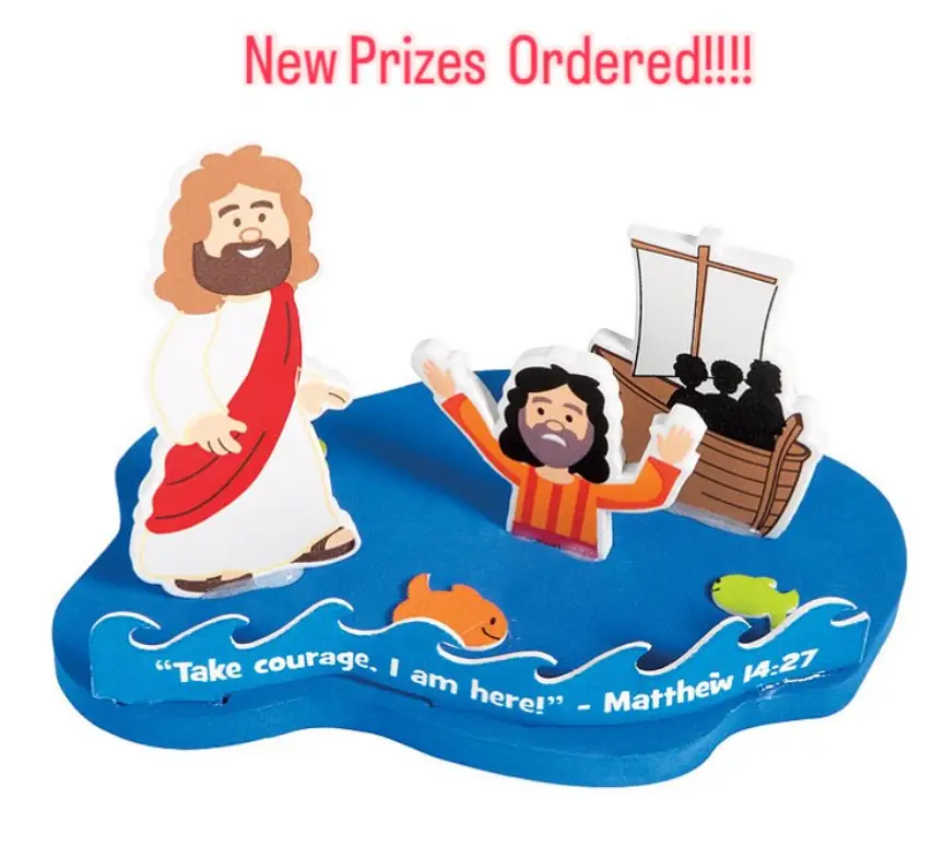 peter and jesus craft jesus on a water with peter and a boat craft